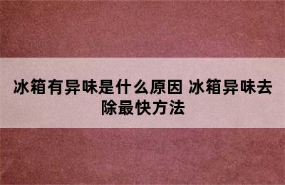 冰箱有异味是什么原因 冰箱异味去除最快方法